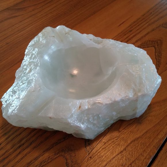 Natural Stone Ashtray, Vintage Large Marble Unpolished Ashtray, Cigar Ashtray - Picture 7 of 9